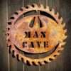 Large Exterior Rustic Man Cave Dad    Dad Present Garden Wall Art Shed Sign Hanging Metal Rustic Art  Gift   Present