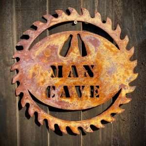 Large Exterior Rustic Man Cave Dad    Dad Present Garden Wall Art Shed Sign Hanging Metal Rustic Art  Gift   Present