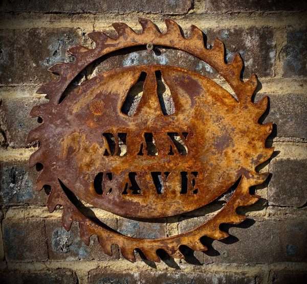 Large Exterior Rustic Man Cave Dad    Dad Present Garden Wall Art Shed Sign Hanging Metal Rustic Art  Gift   Present - Image 2