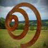 Medium Rustic Metal Swirl Whirl Hypno Retro Abstract 3D Garden Sculpture Yard Art  Stake  Gift   Present - Image 2