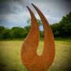 XS Rustic Metal Garden Fire Flame Abstract Sculpture - Yard Art /  Art / Garden Stake  Gift   Present - Image 3
