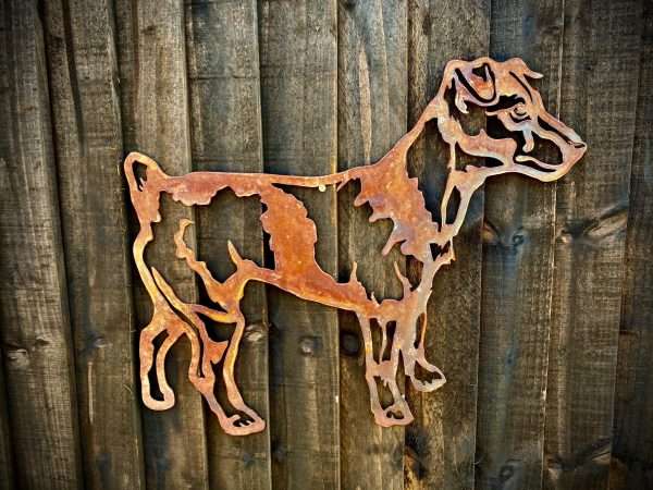 WELCOME TO THE RUSTIC GARDEN ART SHOP Here we have one of our. Small Exterior Rustic Rusty Jack Russel Dog Garden Wall Hanger House Gate Sign Hanging Metal Art Sculpture Sizes & Measurements:
21cm x 25cm Made From 2mm Mild Steel.