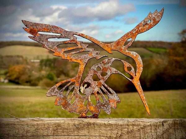 Exterior Rustic Hummingbird Bird Wildlife Fence Topper Tree Art Garden Art Yard Art Flower Bed Metal Garden  Idea  Gift