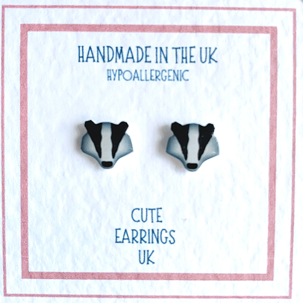 badger earrings