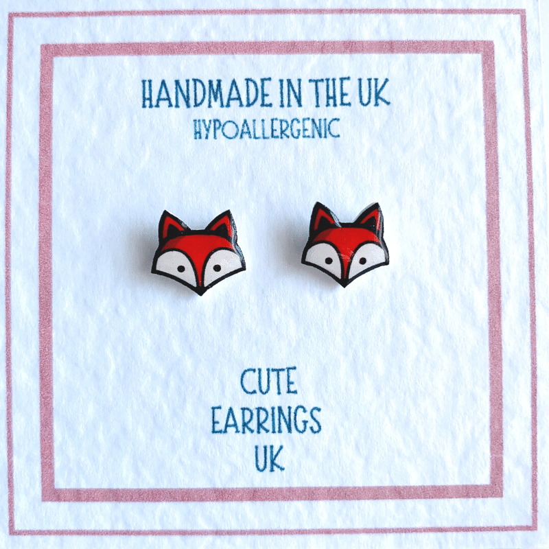 Fox stud earrings