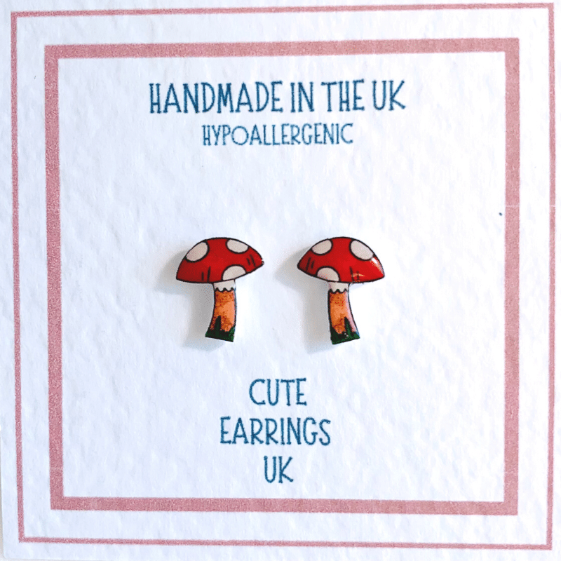 Mushroom/toadstool earrings