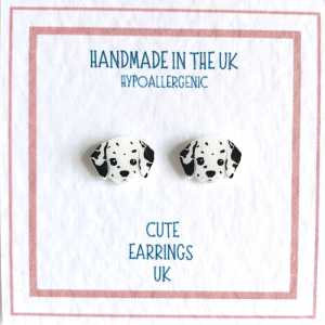 Dalmatian Dog stud earrings