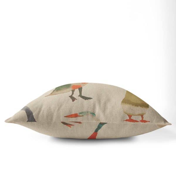 Duck Print Linen Cushion Cover - Image 4
