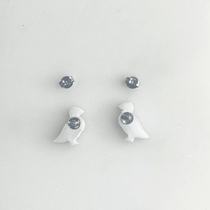 Back of puffin earrings