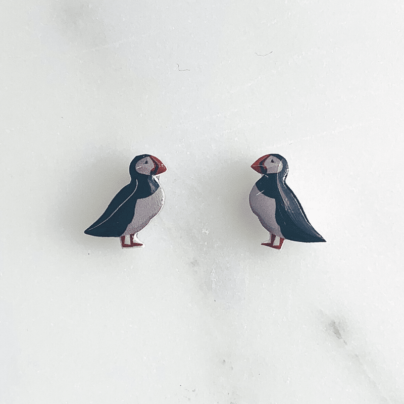 puffin bird earrings by Cute Earrings UK