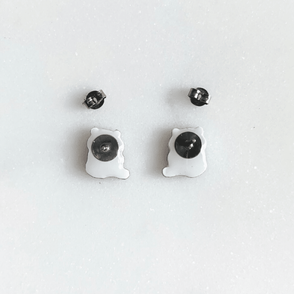Back of sitting panda earrings