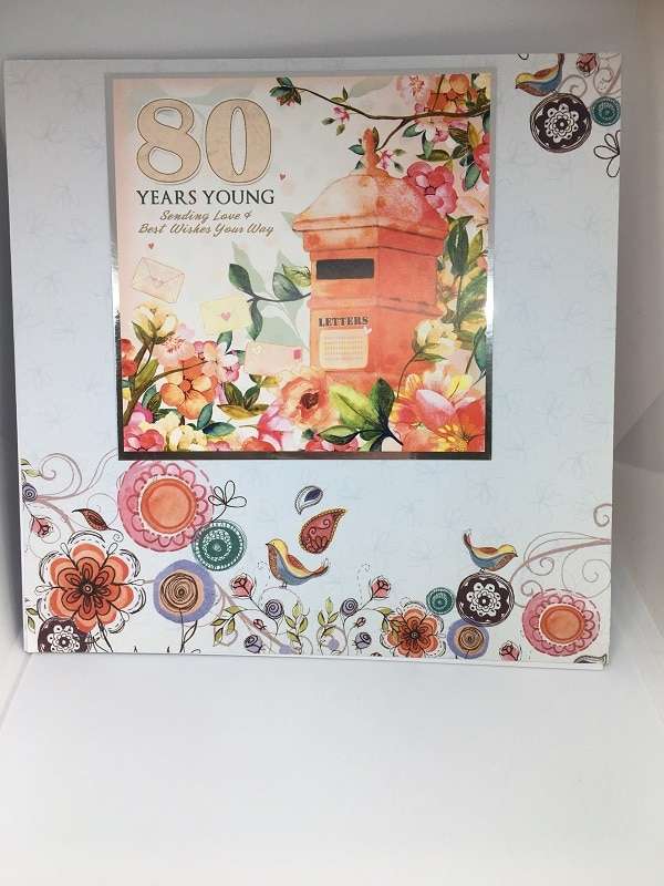 80 years young greeting card