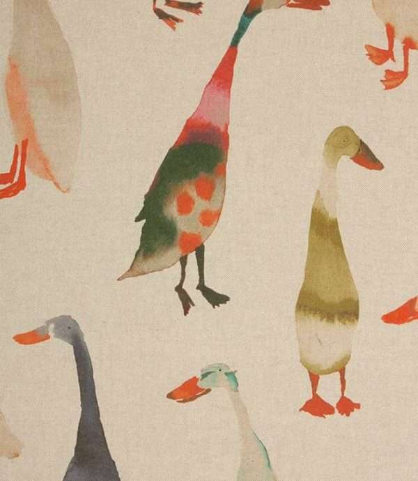 Duck Print Linen Cushion Cover - Image 5