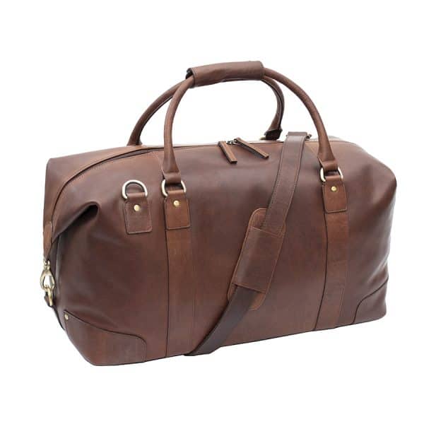 Wombat Colombian Brown Leather Travel Holdall - Image 2