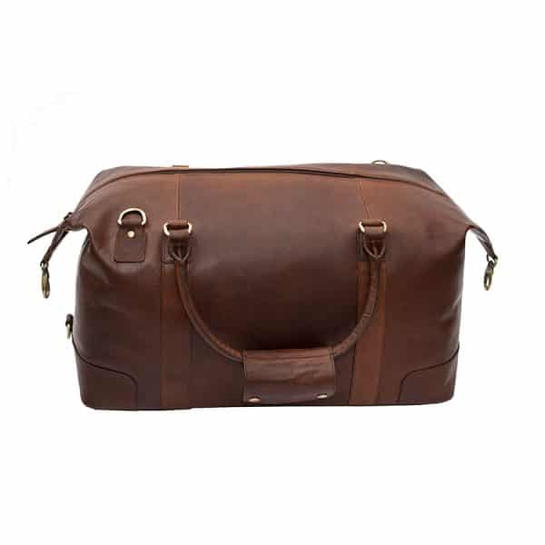 Wombat Colombian Brown Leather Travel Holdall - Image 7