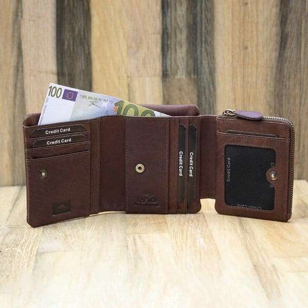 Wombat Colombian Leather Trifold Wallet RFID Safe - Image 10