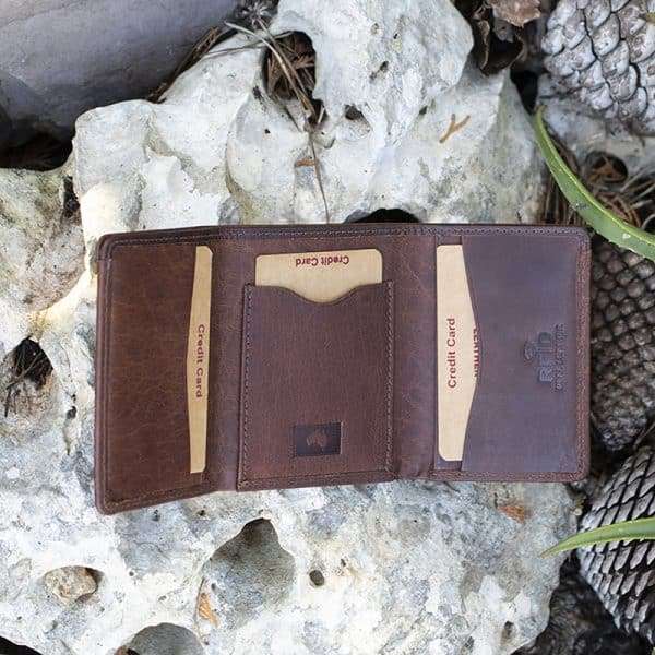 Wombat Colombian Leather Wallet – Small Trifold