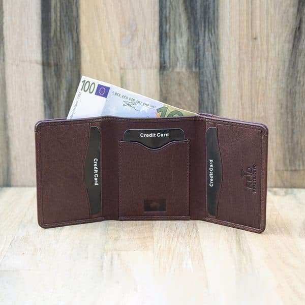 Wombat Colombian Leather Wallet – Small Trifold - Image 9