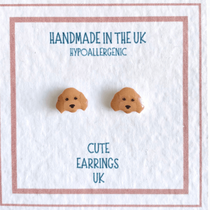 Cocker poo stud earrings by Cute Earrings UK