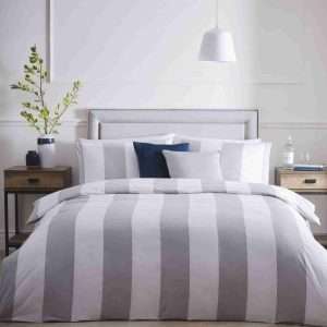 Portfolio Home Alissia 100% Cotton Grey Duvet Set Cover