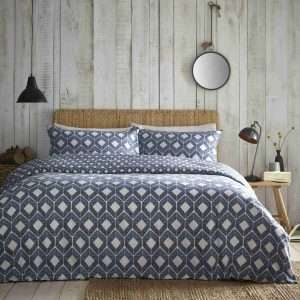 Portfolio Home Chevron Blue Duvet Set Cover