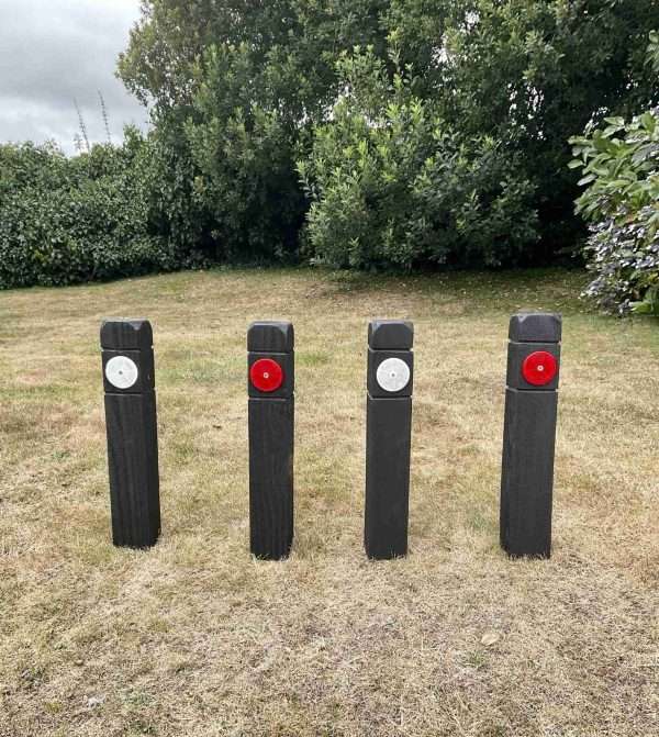 4 x 18" Timber Reflective Verge Posts Push in Ground Easy Install