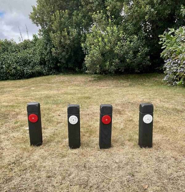 4 x 12" Timber Reflective Verge Posts Push in Ground Easy Install