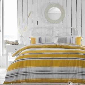 Portfolio Home Nautical Stripe Yellow Duvet Set Cover