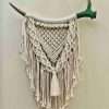 SKYE   Macrame  Wall Hanging on hand painted Antler