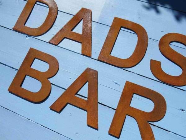 Dad's Bar Rusty Letters Sign - Image 3