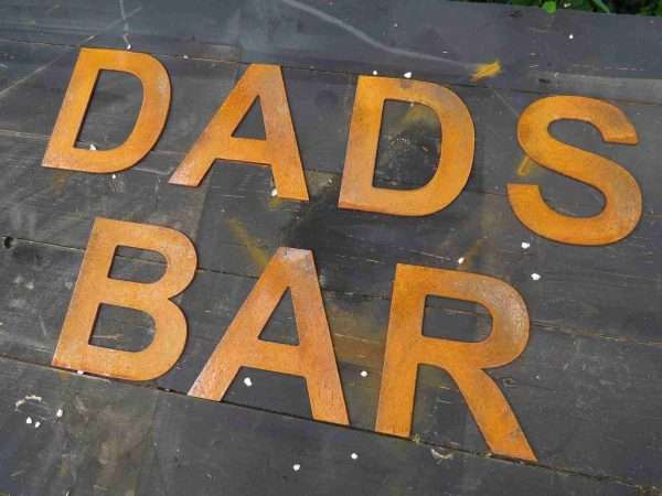 Dad's Bar Rusty Letters Sign - Image 4