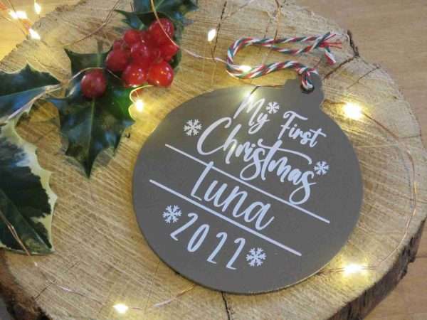 My First Christmas Personalised Bauble