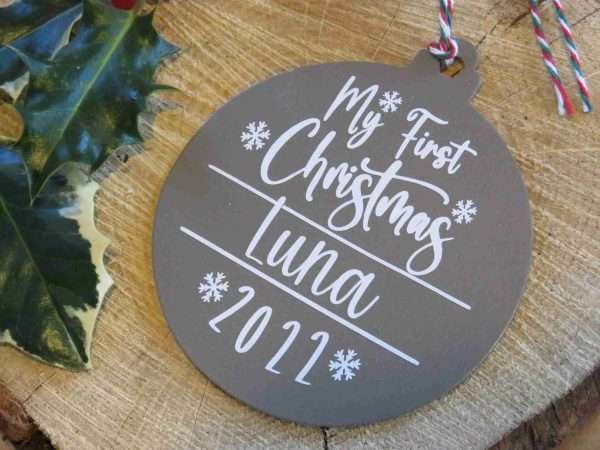 My First Christmas Personalised Bauble - Image 3