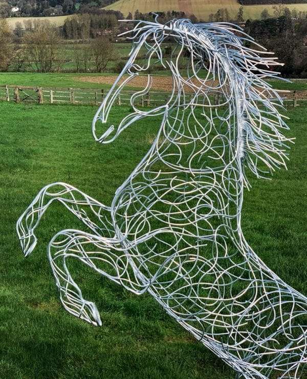 13 ft Rearing Horse Sculpture - Image 2