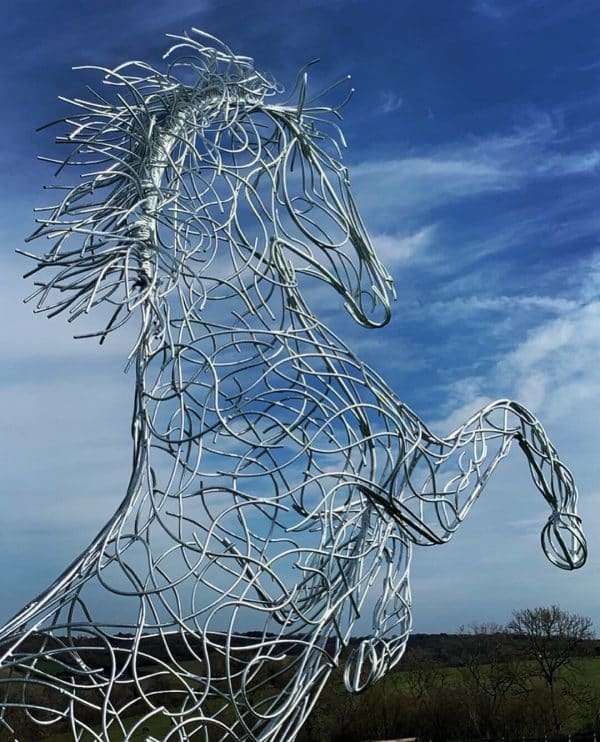13 ft Rearing Horse Sculpture - Image 9