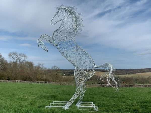 13 ft Rearing Horse Sculpture - Image 10