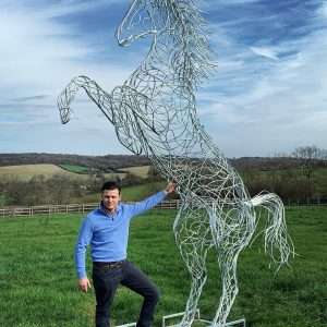 13 ft Rearing Horse Sculpture