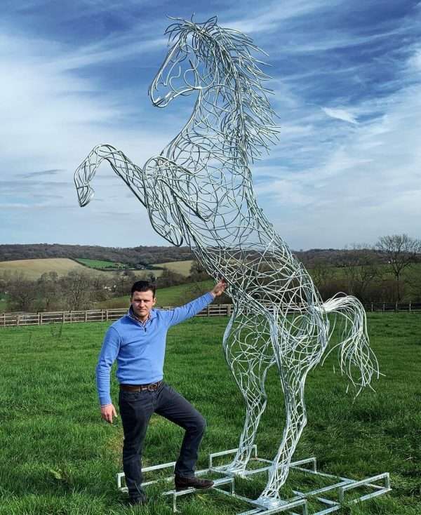 13 ft Rearing Horse Sculpture