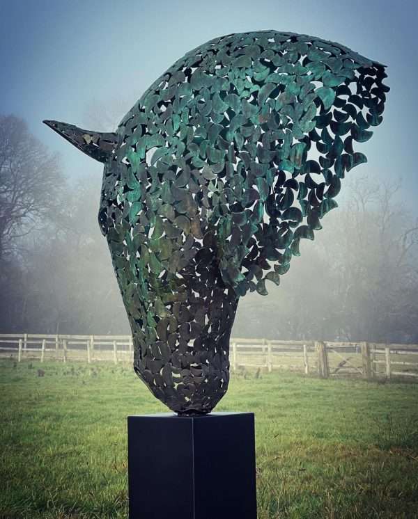 Bronze Horse Head Sculpture - Image 8