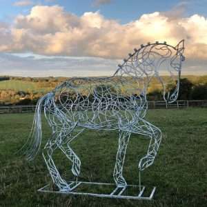 3/4 Life Size 'Perfecting Piaffe' Dressage Horse Sculpture