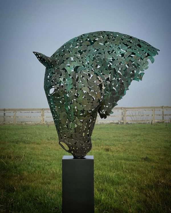 Bronze Horse Head Sculpture - Image 14