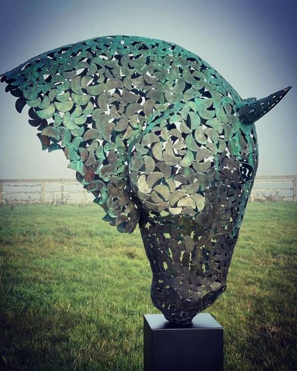 Bronze Horse Head Sculpture - Image 5