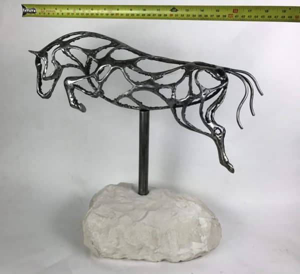 Abstract Jumping Horse Sculpture - Image 8