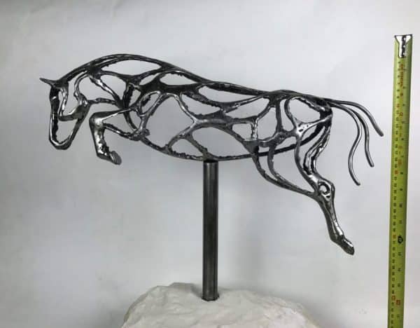 Abstract Jumping Horse Sculpture - Image 9