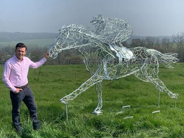 At Full Stretch Horse Sculpture Gallery 12 Our NEW Horse Racing Sculpture - "At Full Stretch" By British Sculptor Charles Elliott, Internationally Renown for his Unique Equestrian Sculptures - His Handcrafted Life Size Racing Horse Sculpture forms the latest one off sculpture of The Elliott of London Equestrian Sculpture Range. Handmade from 8mm round mild steel to indicate power and flow, luxurious progressive zinc exterior galvanised finish to protect the piece from nature and rust for over 30 years! Delivery and Installation Services Available - Worldwide Shipping and International Delivery Available! All Enquiries Welcome - Available to Buy, as well as long term and short term hire!   Approx Dimensions: Length 4.3mWidth 1.1mHeight 2.6m Studio Office - 01494758896 Charles - 07591730415 Website: www.elliottoflondon.co.uk Email: info@elliottoflondon.co.uk Viewing Welcome by Appointment only   #horsesofinstagram #horses #international #charleselliott #sculpture #equestrianart #unique #equine #horse #horsey #stallion #frankel #equinestyle #gardenart #garden #gardenideas #sculptor #elliottoflondon #equestrian #showjumping #dressage #showjumper #horseracing #british #handmade #handcrafted #berkhamsted #sculpturestudio #racehorse