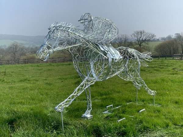 At Full Stretch Horse Sculpture Gallery 8 Our NEW Horse Racing Sculpture - "At Full Stretch" By British Sculptor Charles Elliott, Internationally Renown for his Unique Equestrian Sculptures - His Handcrafted Life Size Racing Horse Sculpture forms the latest one off sculpture of The Elliott of London Equestrian Sculpture Range. Handmade from 8mm round mild steel to indicate power and flow, luxurious progressive zinc exterior galvanised finish to protect the piece from nature and rust for over 30 years! Delivery and Installation Services Available - Worldwide Shipping and International Delivery Available! All Enquiries Welcome - Available to Buy, as well as long term and short term hire!   Approx Dimensions: Length 4.3mWidth 1.1mHeight 2.6m Studio Office - 01494758896 Charles - 07591730415 Website: www.elliottoflondon.co.uk Email: info@elliottoflondon.co.uk Viewing Welcome by Appointment only   #horsesofinstagram #horses #international #charleselliott #sculpture #equestrianart #unique #equine #horse #horsey #stallion #frankel #equinestyle #gardenart #garden #gardenideas #sculptor #elliottoflondon #equestrian #showjumping #dressage #showjumper #horseracing #british #handmade #handcrafted #berkhamsted #sculpturestudio #racehorse