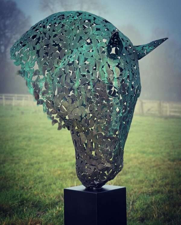 Bronze Horse Head Sculpture - Image 13