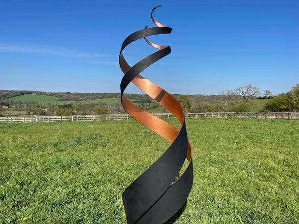 Black & Copper Spiral Sculpture 1.8m