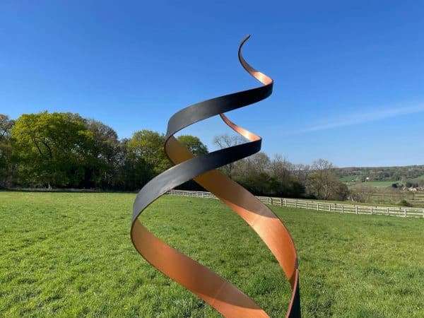 Black & Copper Spiral Sculpture 1.8m - Image 5