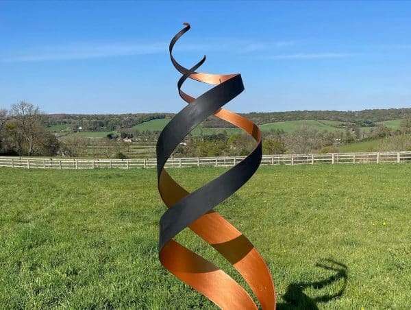 Black & Copper Spiral Sculpture 1.8m - Image 3